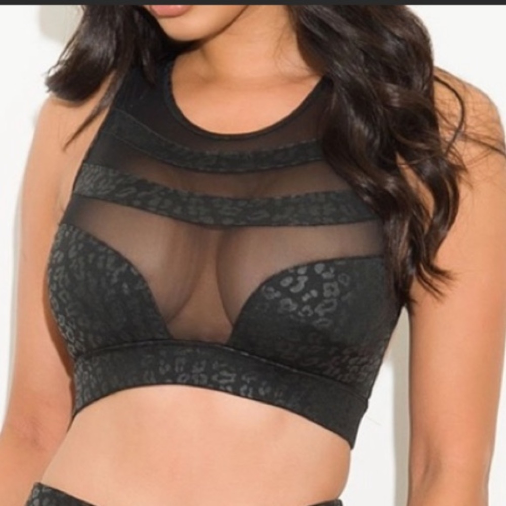 CHEETAH PRINT ACTIVE SPORT BRA - Picture 1 of 5